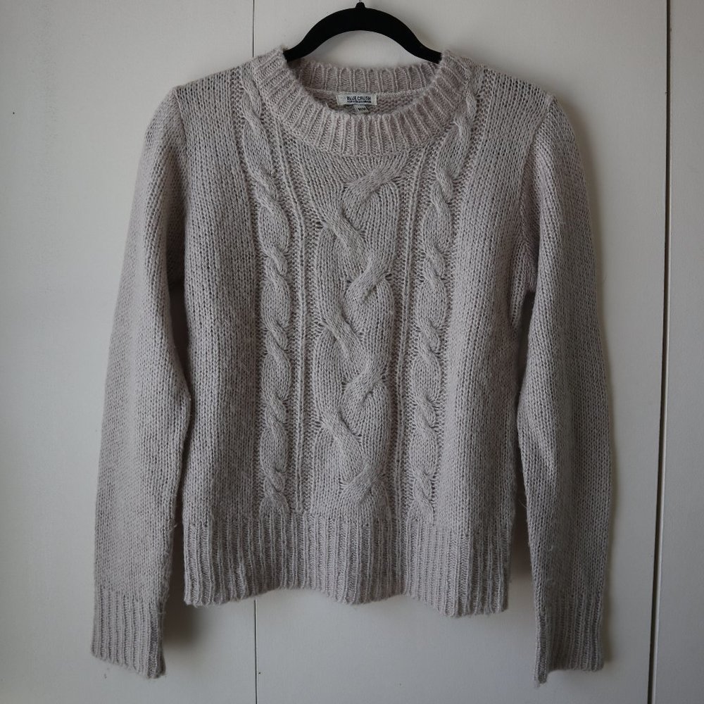 Cable Knit Beige Sweater